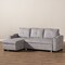 Baxton Studio Lianna Modern Light Grey Upholstered Sectional Sofa 143-8759 - alternate 5